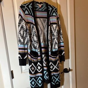 No Boundaries open front longer length cardigan.